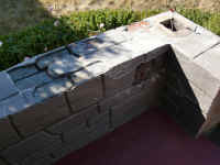 Top of wall after loose stucco removed (3998403 bytes)